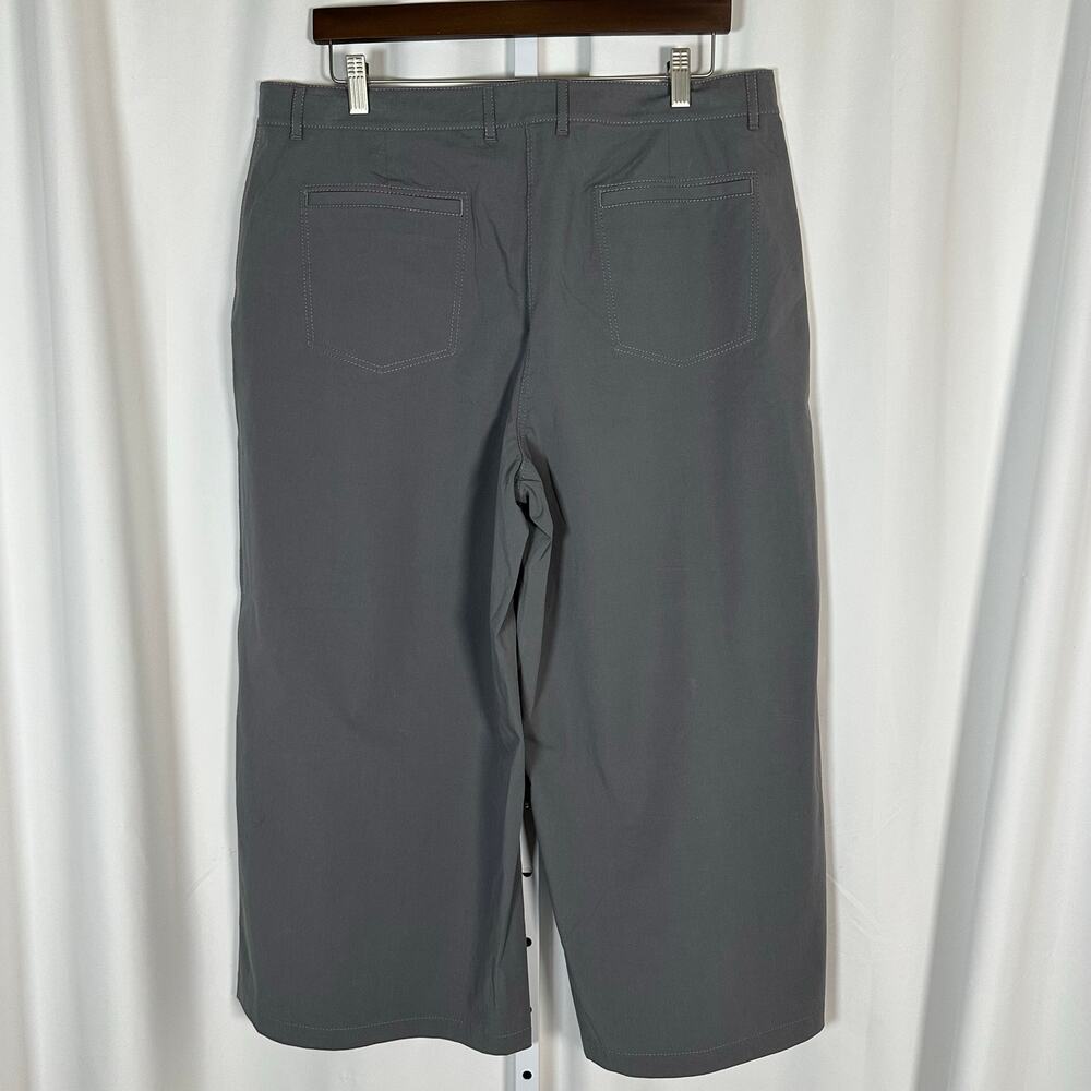 NWT Lafayette 148 Bi-Stretch Pima Cotton Fulton Cropped Pant Rock 14 Minimalist - Picture 5 of 10
